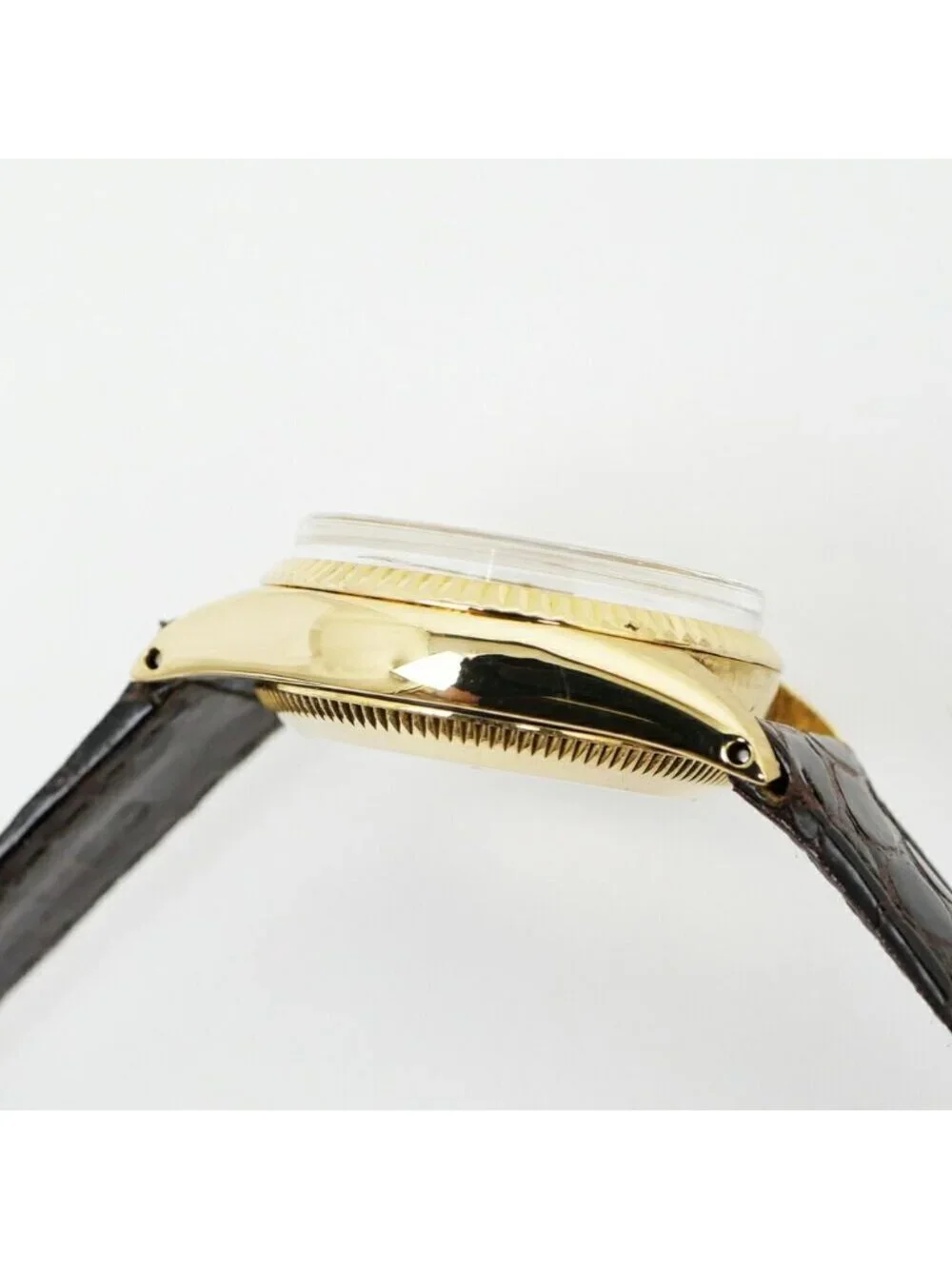 Rolex Datejust Silver Dial 18k Yellow Gold No 74 Vintage Watch Automatic Winding